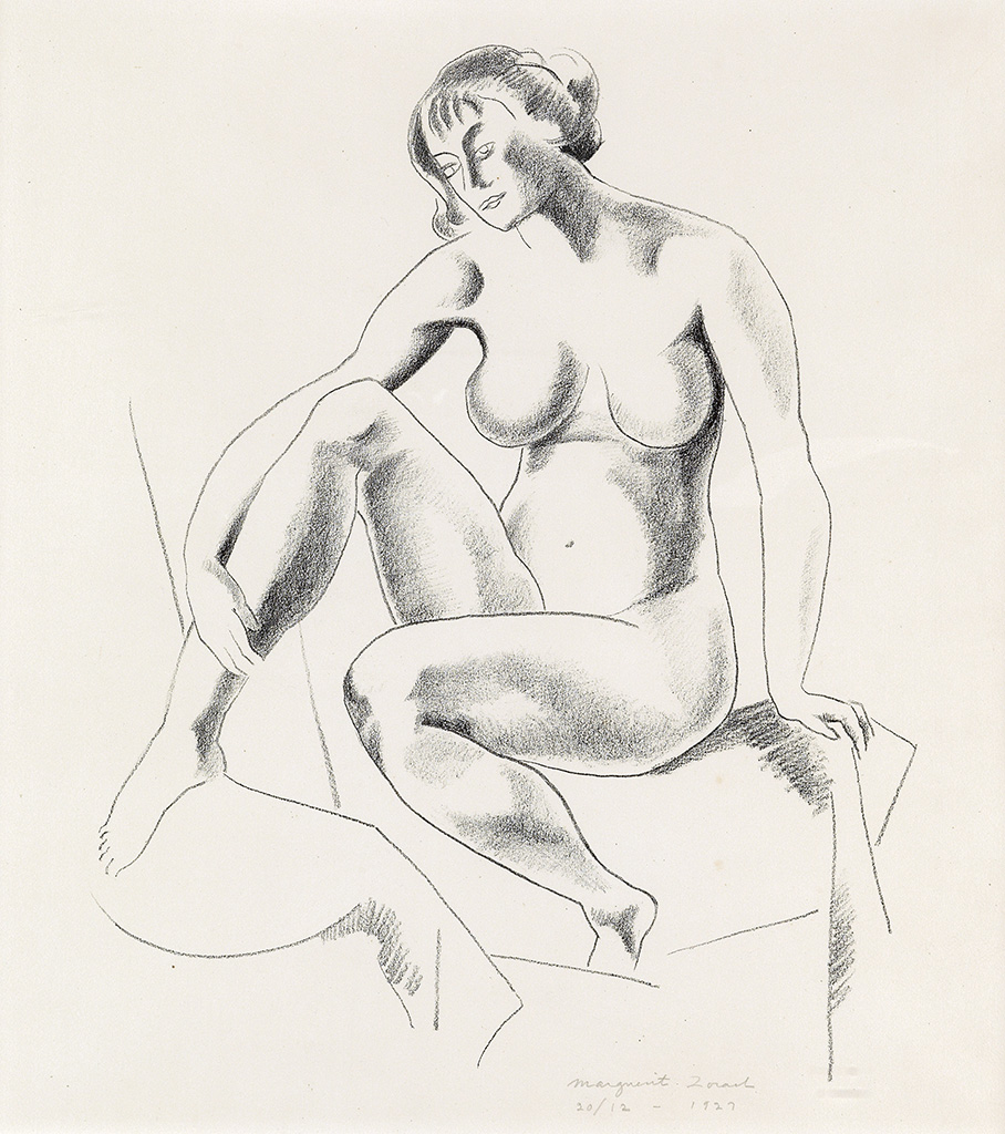 MARGUERITE ZORACH (1887-1968) Seated Nude.